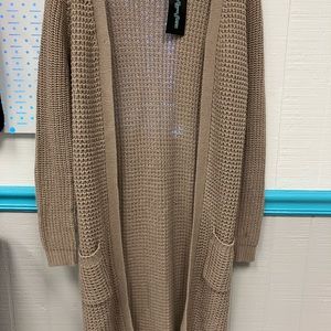 AMBIANCE EXTRA LONG NUDE KNITTED SWEATER
